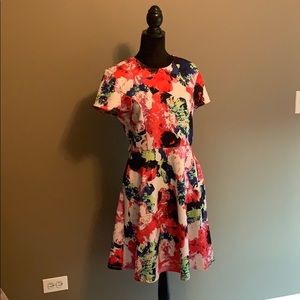 Floral dress with full skirt.  Size 12.